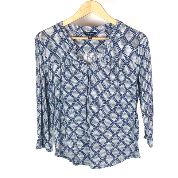 🌸Lucky Brand Womens Diamond Tile Top Med 1054 - Picture 2 of 8